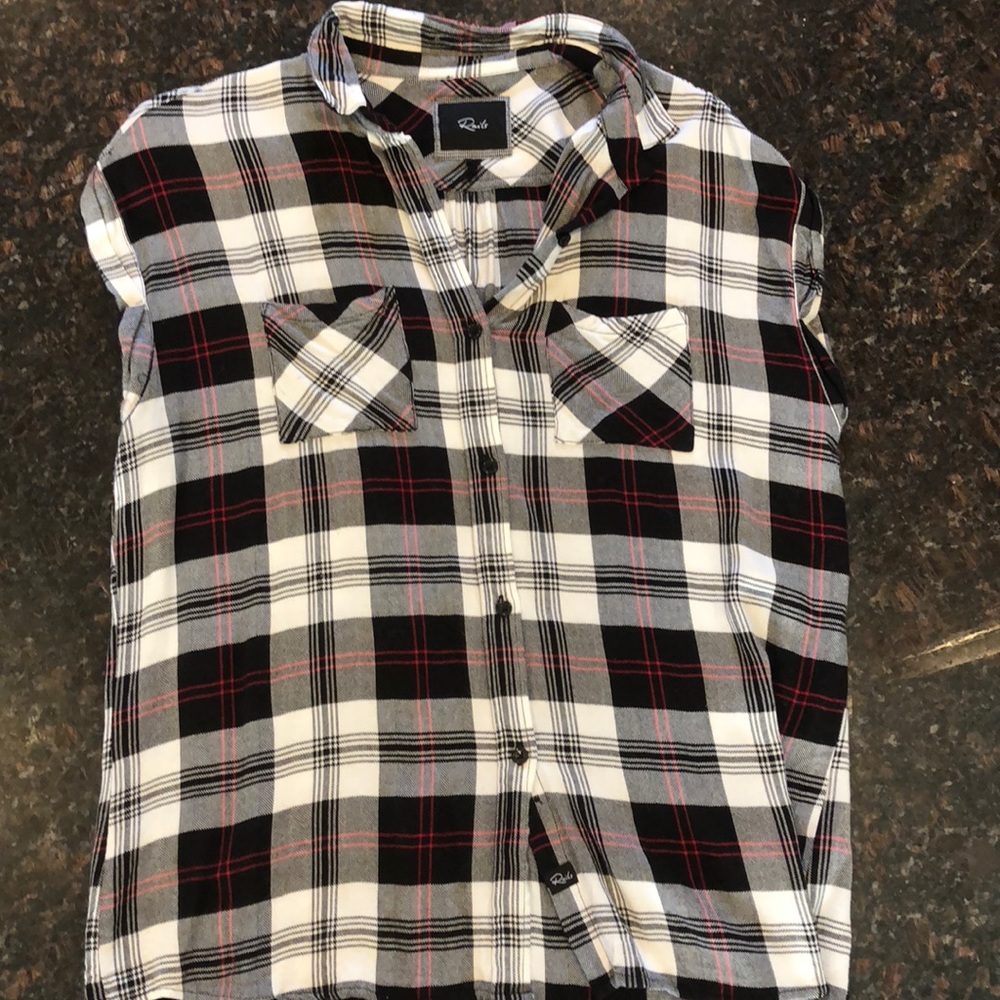 Rails almost new short sleeve plaid button down